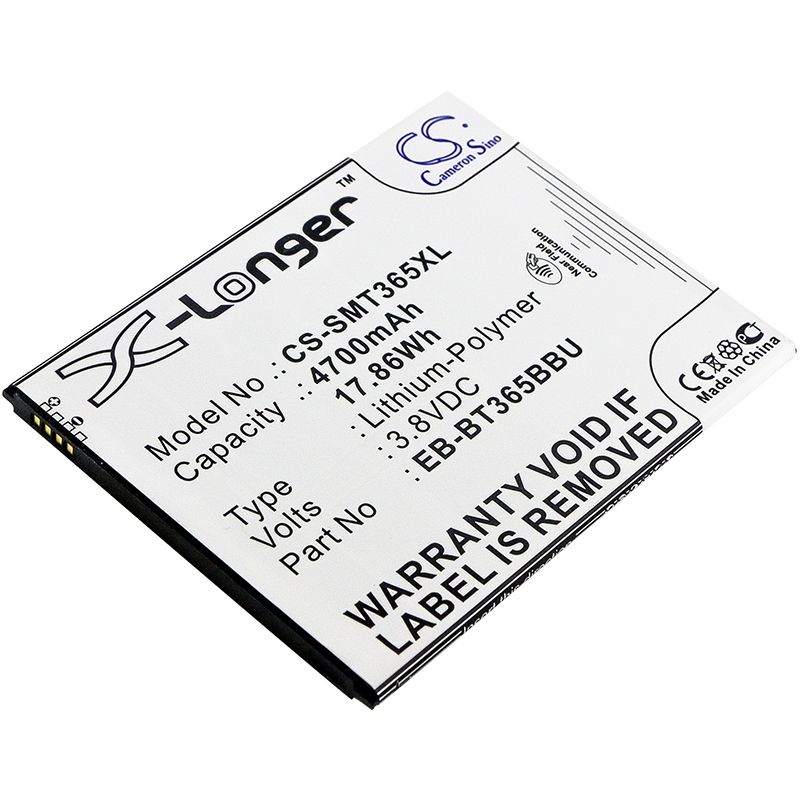 Li-polymer Battery Fits Samsung, Galaxy Tab Active, Galaxy Tab Active 2, Galaxy Tab Active 2 8.0 3.8v, 4700mah