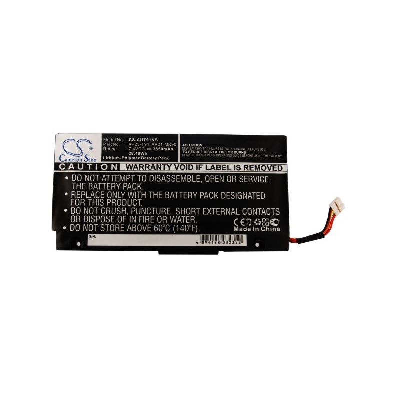 Li-polymer Battery Fits Asus, Eee Pc Mk90h, Eee Pc T91, Eee Pc T91 S101 7.4v, 3850mah Computer Cameron Sino Technology Limited