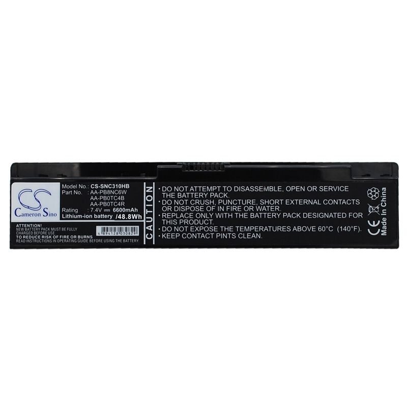 Li-ion Battery fits Samsung, 305u1z, N310, N310-13 7.4V, 6600mAh Notebook & Laptop Cameron Sino Technology Limited