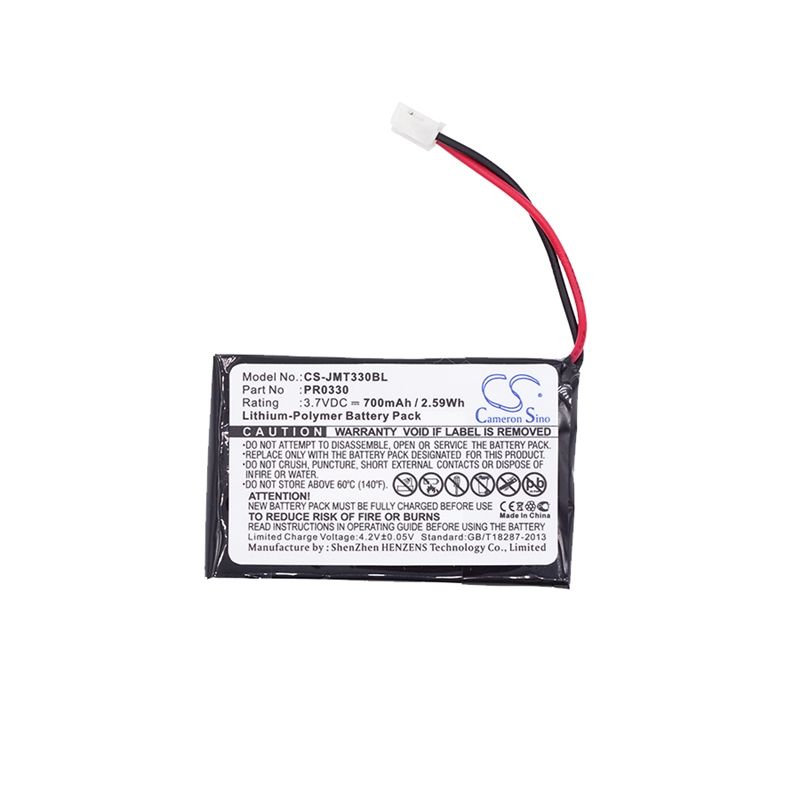 Li-Polymer Battery fits Jay, Handle Validation Wireles Rsep41, Handle Validation Wireless Rsep40, 3.7V, 700mAh Crane Remote Control Cameron Sino Technology Limited