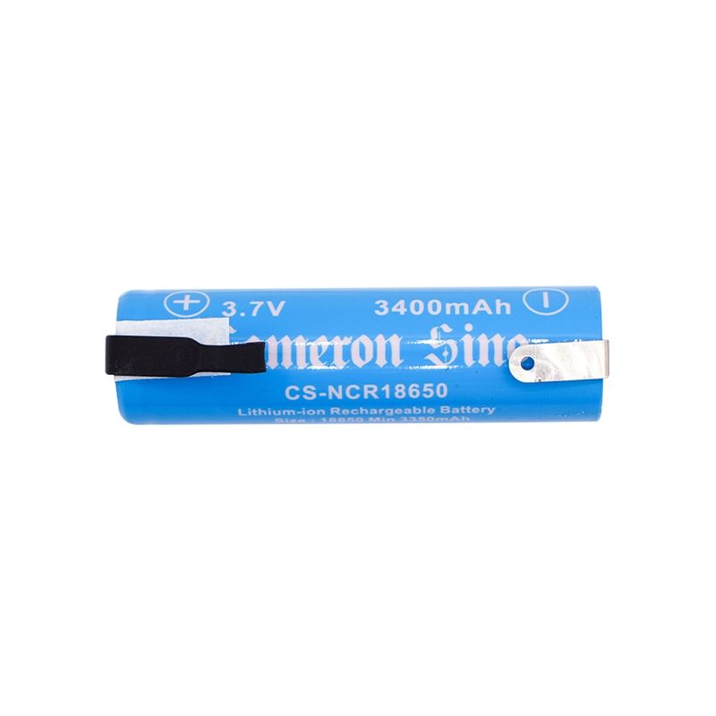 Li-ion Battery Includes 2pcs Pack With Tabs 3.7v, 3400mah 18650 Cameron Sino Technology Limited