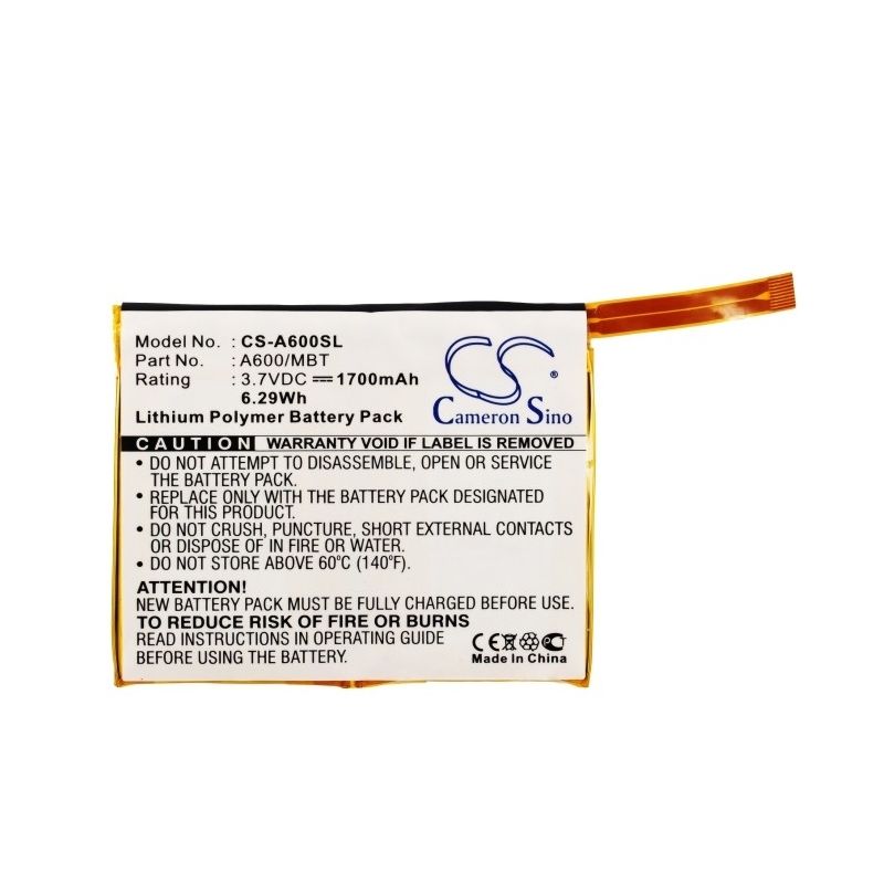 Li-Polymer Battery fits Asus, Mypal A600, Mypal A600u 3.7V, 1700mAh Computer Cameron Sino Technology Limited