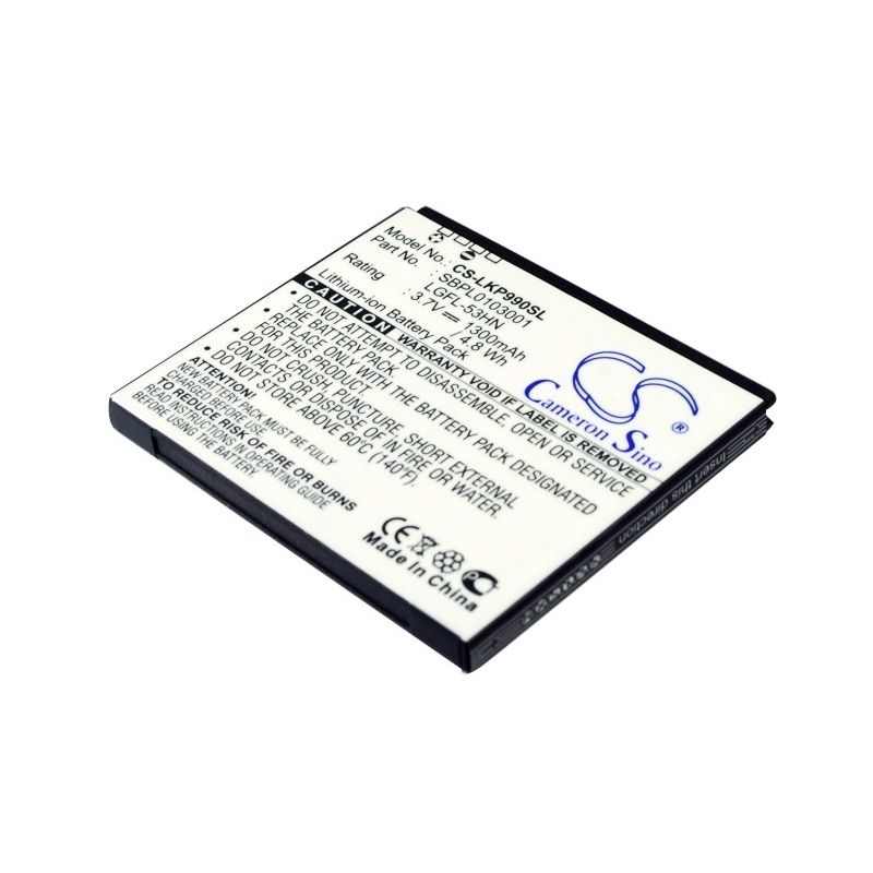 Li-ion Battery fits Lg, C729, Doubleplay, G2x 3.7V, 1300mAh Computer Cameron Sino Technology Limited (Suspended)
