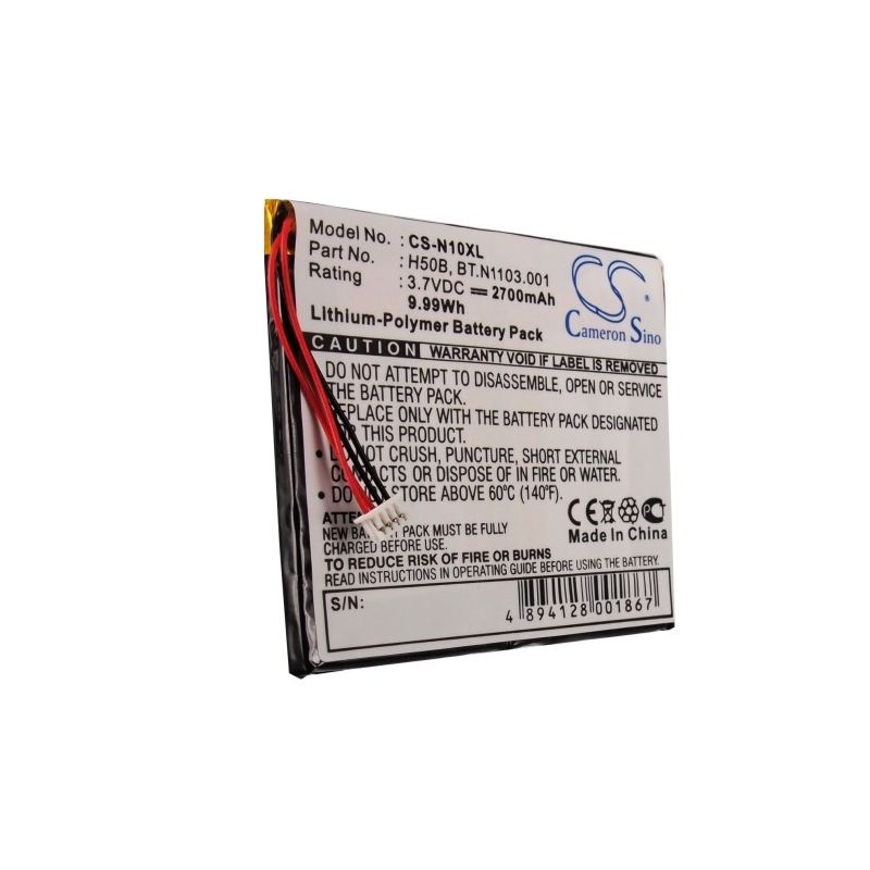 Li-Polymer Battery fits Acer, N10, Fujitsu, Loox 600 3.7V, 2700mAh PDA & Pocket PC Cameron Sino Technology Limited