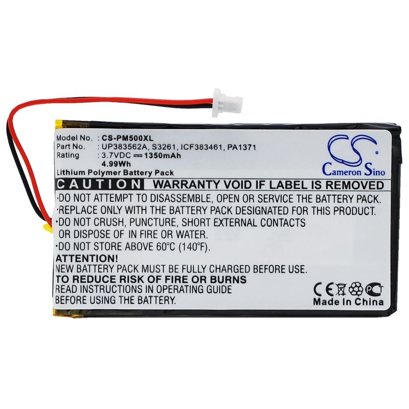 Li-polymer Battery Fits Palm, M500, M505, M515 3.7v, 1350mah PDA & Pocket PC Cameron Sino Technology Limited