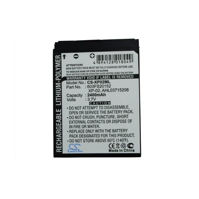 Li-Polymer Battery fits O2, Xda Apollo, Xda Atom Life 3.7V, 2400mAh Computer Cameron Sino Technology Limited (Suspended)