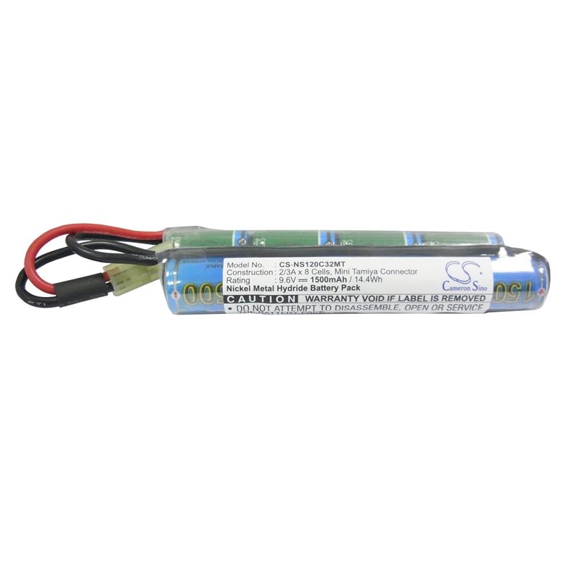 Ni-MH Battery fits Airsoft Guns, Augm, Augrt, Car15 9.6V, 1500mAh Airsoft Guns Cameron Sino Technology Limited