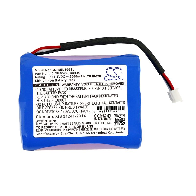 Li-ion Speaker Battery fits Bang & Olufsen, Beoplay A3, Bang & Olufsen 11.1V, 2600mAh Speaker Cameron Sino Technology Limited