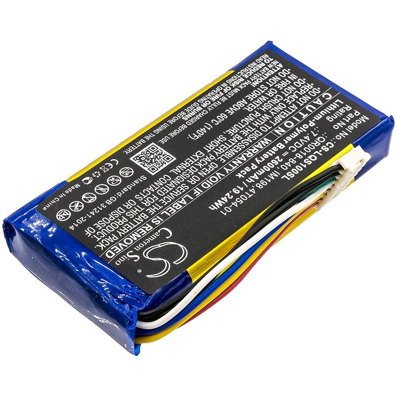 Li-polymer Battery Fits Qolsys, Iq Panel, Qolsys 7.4v, 2600mah Alarm System Cameron Sino Technology Limited