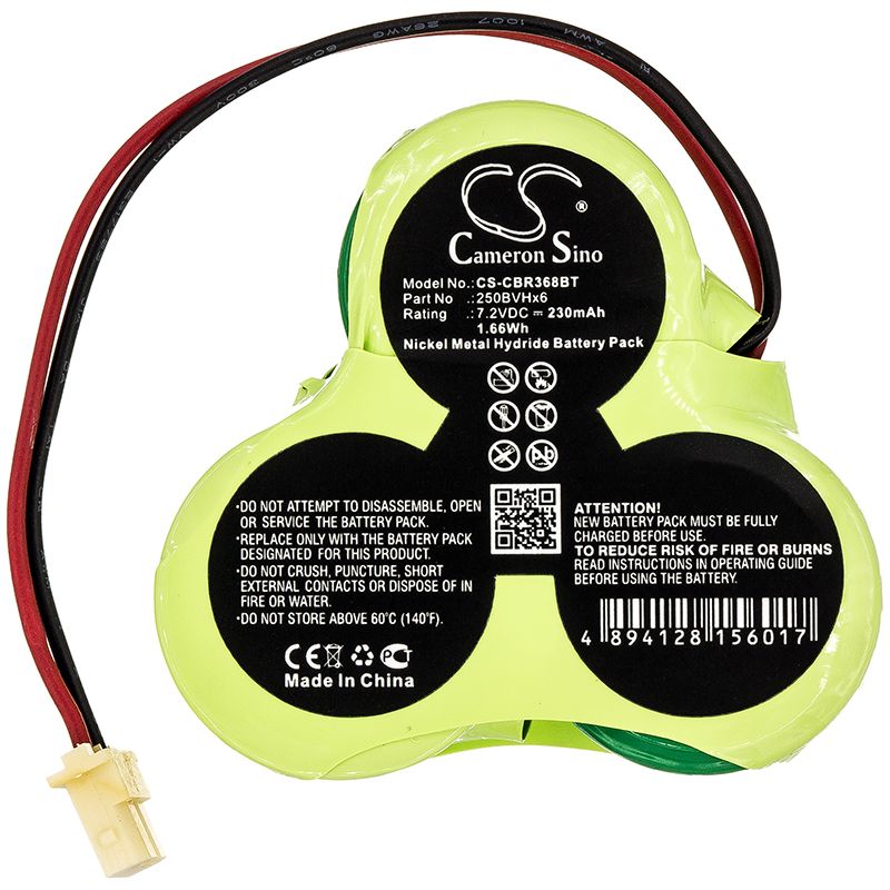 Ni-MH Battery fits Cobra, 4138, 4138hf 7.2V, 230mAh Alarm System Cameron Sino Technology Limited