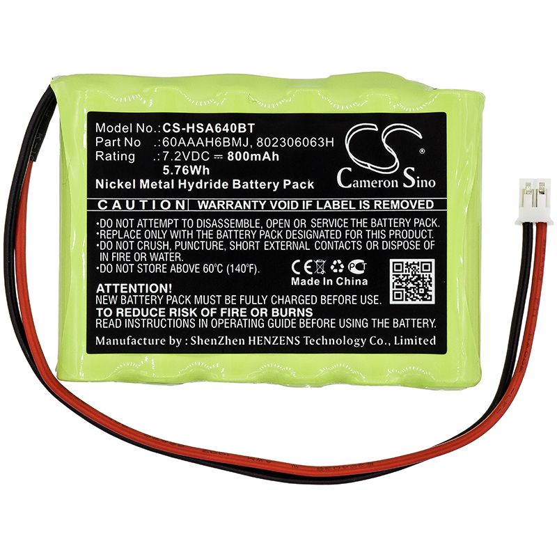 Ni-MH Battery fits Yale, Easy Ai, Easy Ef 7.2V, 800mAh Alarm System Cameron Sino Technology Limited