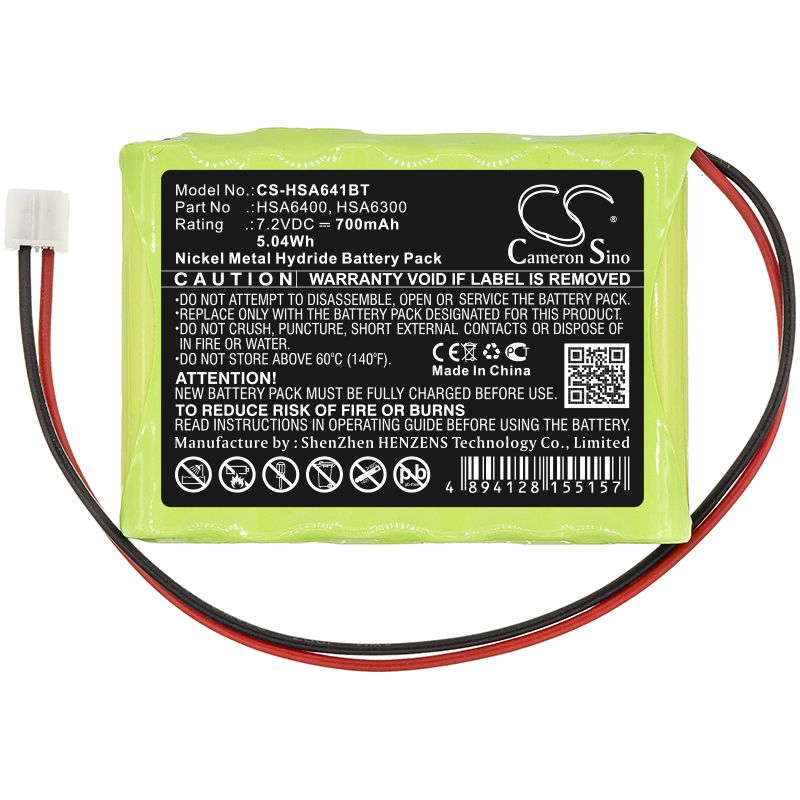 Ni-MH Battery fits Yale, Alarm Control Panels, Hsa6300 Family Alarm Control Panel 7.2V, 700mAh Alarm System Cameron Sino Technology Limited