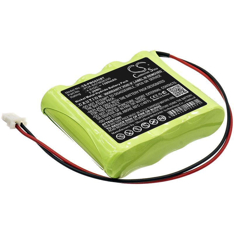 Ni-MH Battery fits Paradox, Magellan 6250 Console, Magellan Mg6250 4.8V, 1500mAh Alarm System Cameron Sino Technology Limited