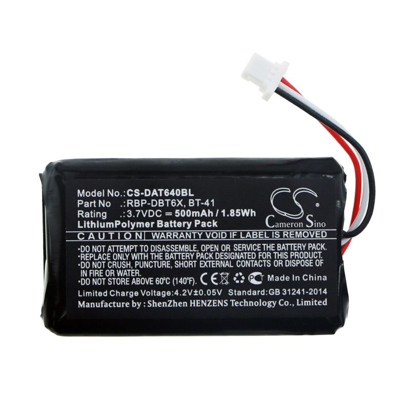 Li-Polymer Battery fits Datalogic, Rbp-6400, Rida Dbt6400 3.7V, 500mAh Barcode Scanner Cameron Sino Technology Limited