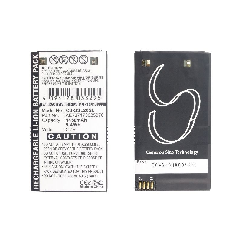 Li-ion Battery Fits Sirius, Stiletto Sl2, Sirius 3.7v, 1450mah DAB Digital Cameron Sino Technology Limited