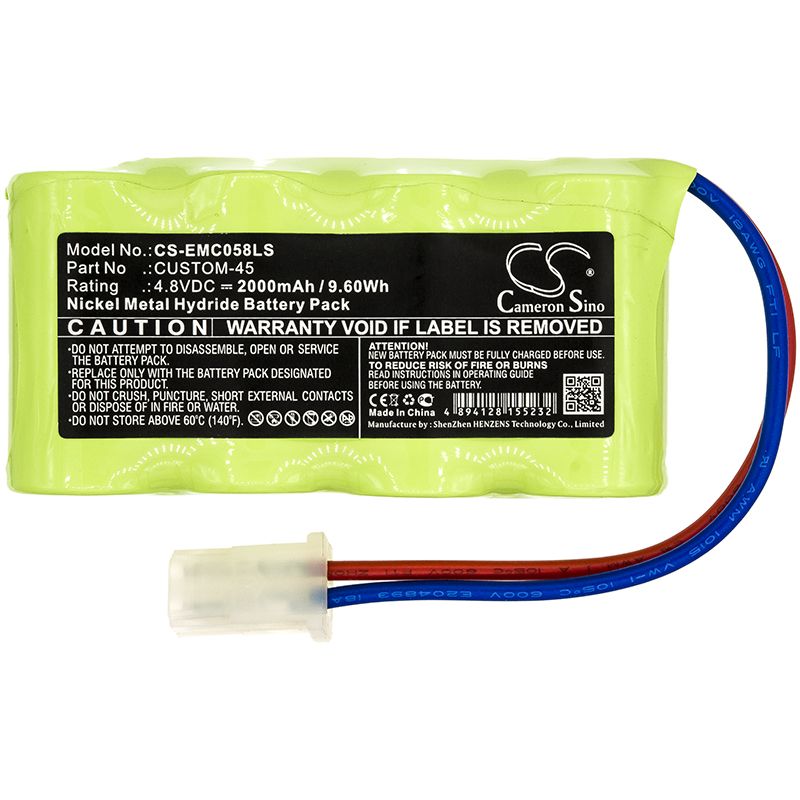 Ni-MH Battery fits Lithonia, Elb0502n, Elb4714n 4.8V, 2000mAh Emergency Lighting Cameron Sino Technology Limited