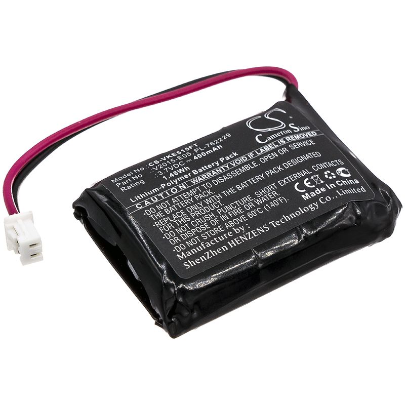 Li-Polymer Battery fits Vikli, E05 V2015, V2015-e05 3.7V, 400mAh Flashlight Cameron Sino Technology Limited