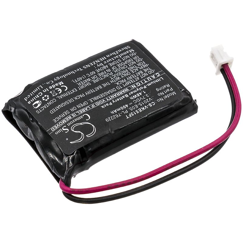 Li-Polymer Battery fits Vikli, E05 V2015, V2015-e05 3.7V, 400mAh Flashlight Cameron Sino Technology Limited