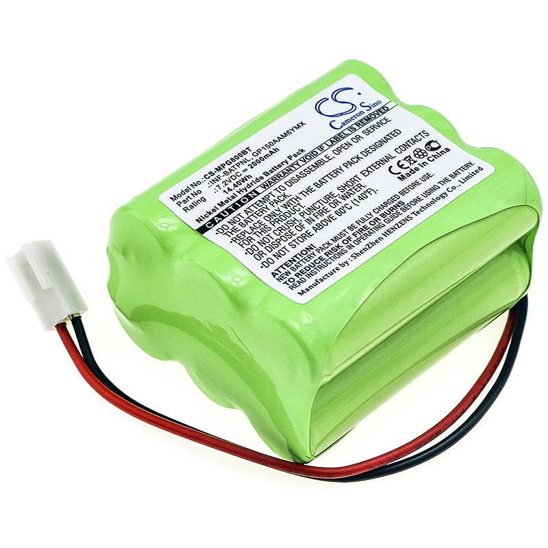 Ni-MH Battery fits Esp, Infinite Prime Control Panel, Marmitek 7.2V, 2000mAh Alarm System Cameron Sino Technology Limited