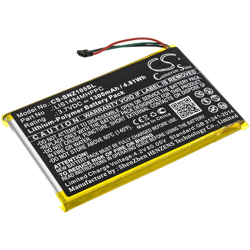 Li-Polymer Battery fits Sony, Nwz-z1050, Nwz-z1050n 3.7V, 1300mAh Media Player Cameron Sino Technology Limited