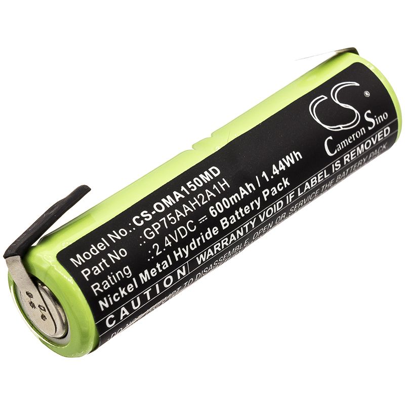 Ni-MH Battery fits Omron, A1500 2.4V, 600mAh Toothbrush Cameron Sino Technology Limited