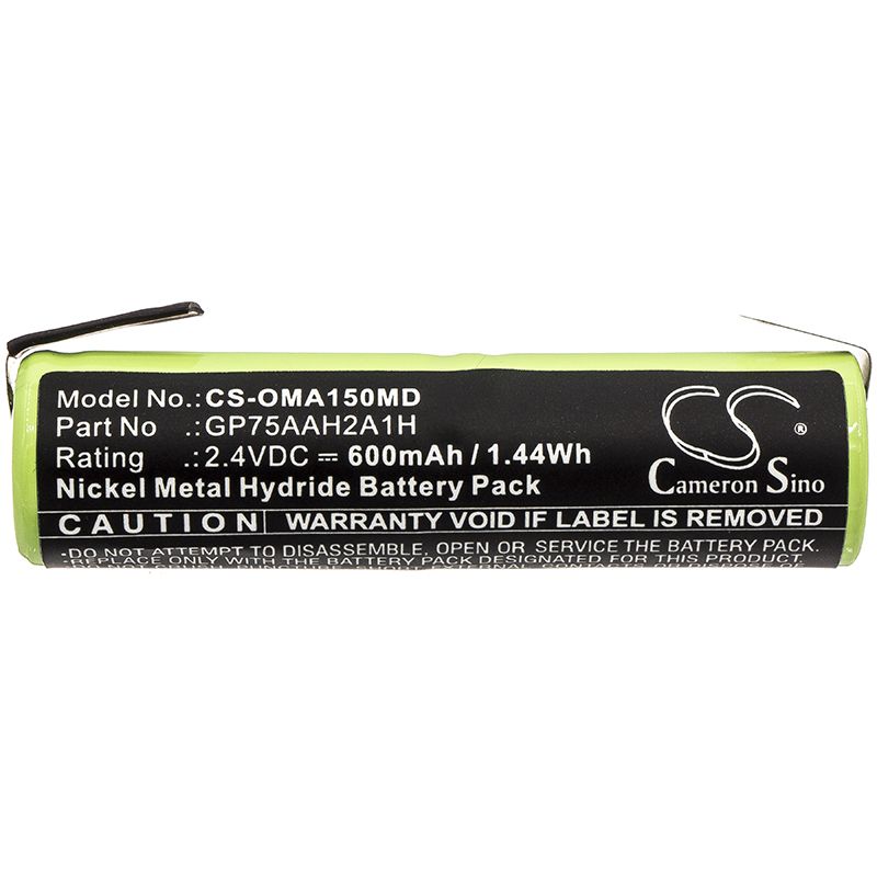 Ni-MH Battery fits Omron, A1500 2.4V, 600mAh Toothbrush Cameron Sino Technology Limited