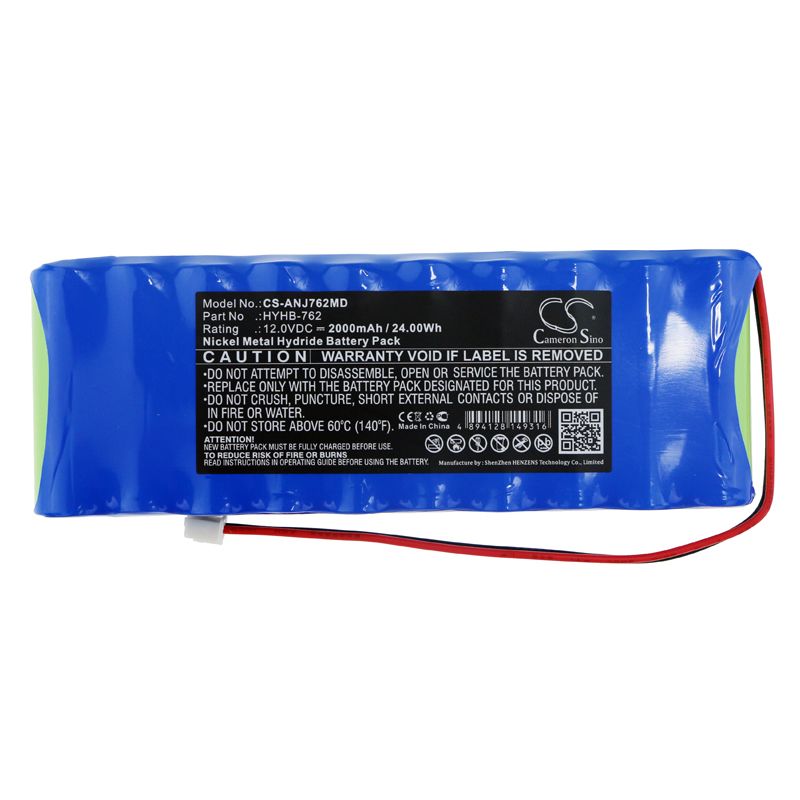Ni-MH Battery fits Angel, Aj5803 12.0V, 2000mAh Medical Cameron Sino Technology Limited