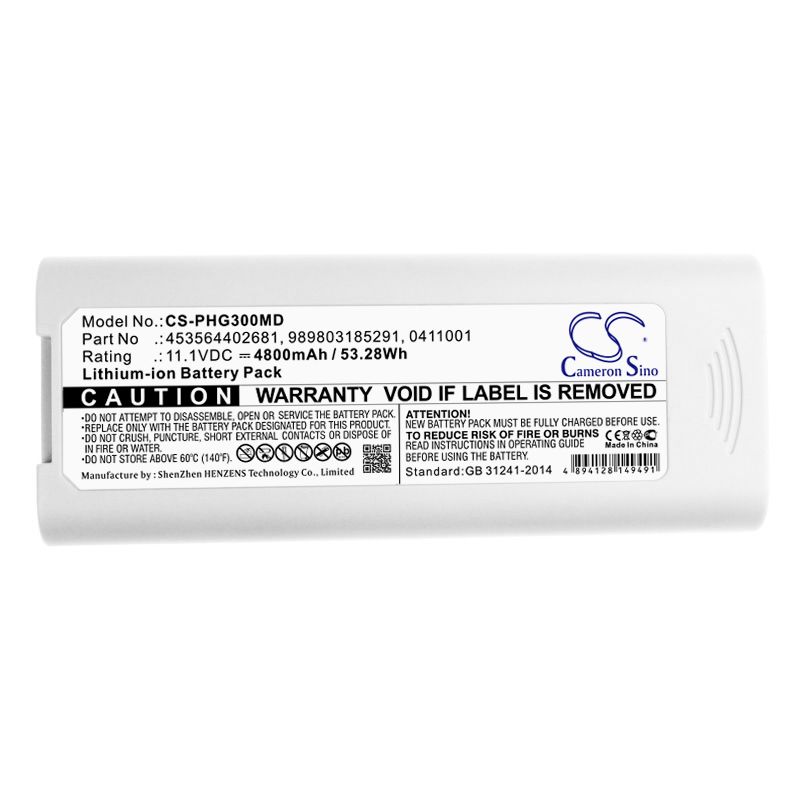 Li-ion Battery fits Philips, Tc10, Tc20 11.1V, 4800mAh Medical Cameron Sino Technology Limited
