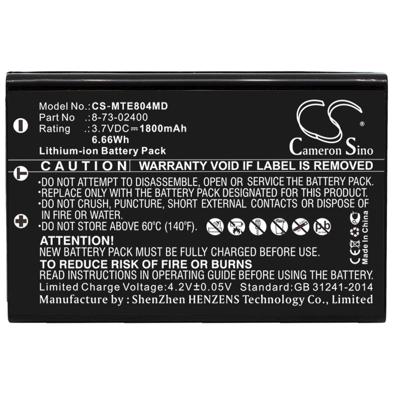 Li-ion Battery Fits Maico, Easytymp, Interacoustics Titan 3.7v, 1800mah Medical Cameron Sino Technology Limited