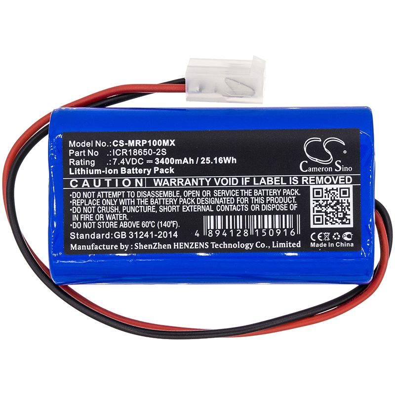 Li-ion Battery fits Mindray, Sp1, Sp1 Syringe Pump 7.4V, 3400mAh Medical Cameron Sino Technology Limited