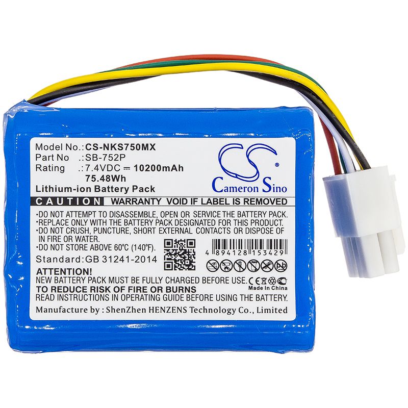 Li-ion Battery fits Nihon Kohden, Svm-7501 7.4V, 10200mAh Industrial Cameron Sino Technology Limited (Suspended)