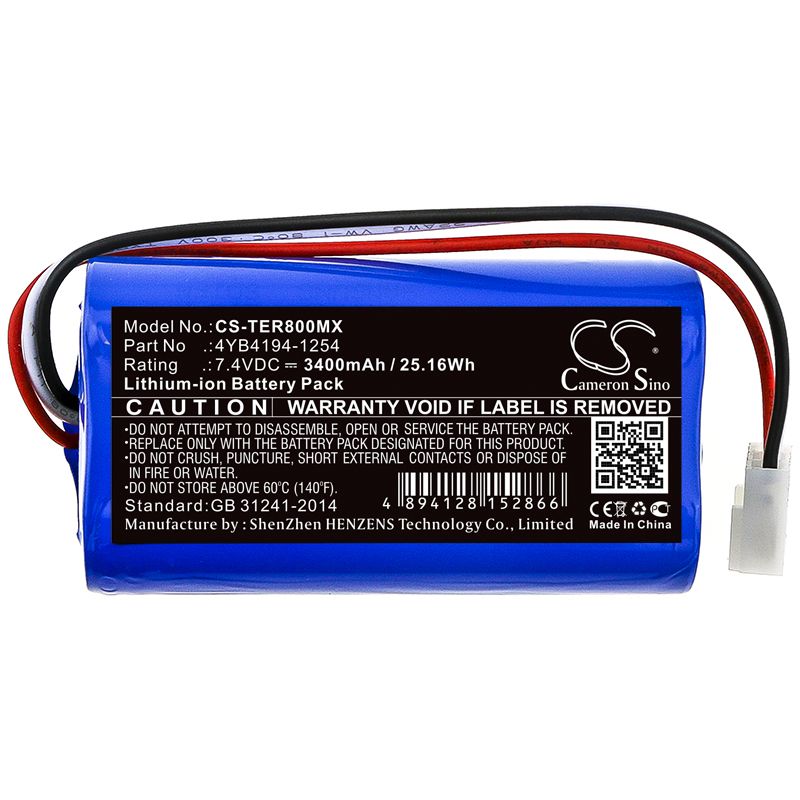 Li-ion Battery fits Terumo, Te-ss800 Infusion Pump 7.4V, 3400mAh Medical Cameron Sino Technology Limited
