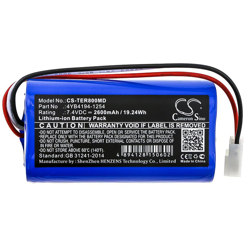 Li-ion Battery fits Terumo, Te-ss800 Infusion Pump 7.4V, 2600mAh Medical Cameron Sino Technology Limited