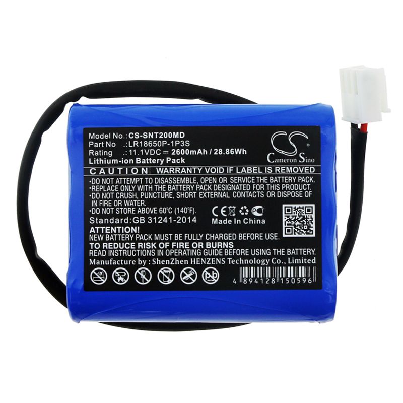Li-ion Battery Fits Solaris, Nt2a 11.1v, 2600mah Medical Cameron Sino Technology Limited