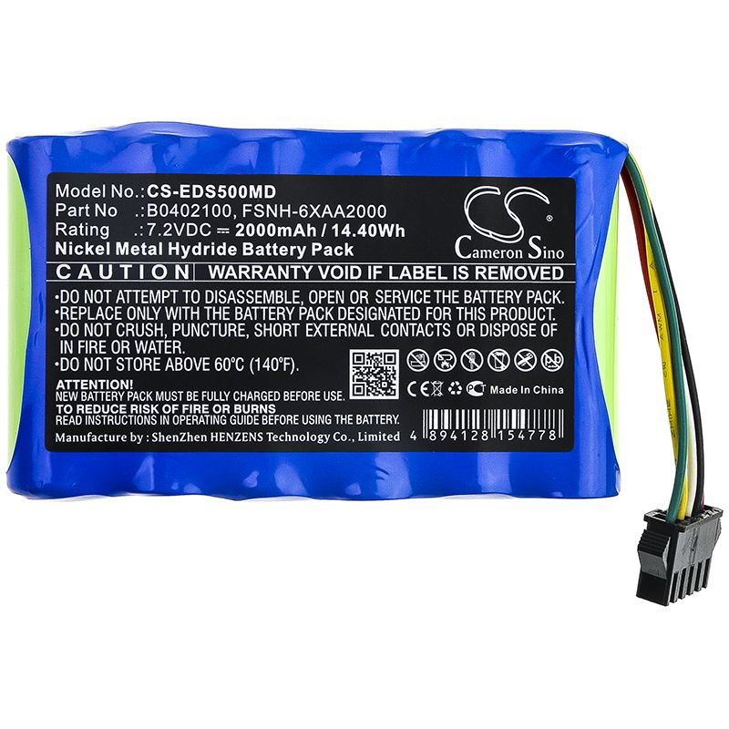 Ni-MH Battery fits Edan, Sd5, Sd6 7.2V, 2000mAh Medical Cameron Sino Technology Limited