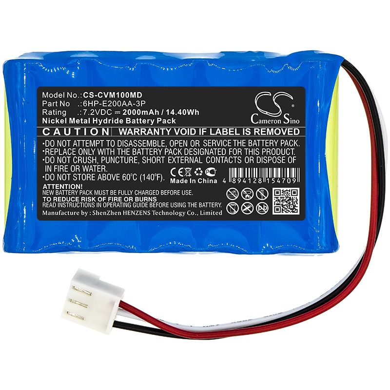 Ni-MH Battery fits Care Vision, Om-100 7.2V, 2000mAh Medical Cameron Sino Technology Limited
