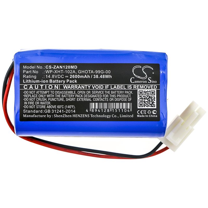 Li-ion Battery fits Zondan, Apollo N1-a, D120d 14.8V, 2600mAh Medical Cameron Sino Technology Limited