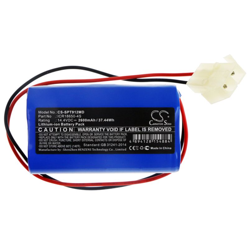 Li-ion Battery fits Spring, Ecg-912a 14.4V, 2600mAh Medical Cameron Sino Technology Limited