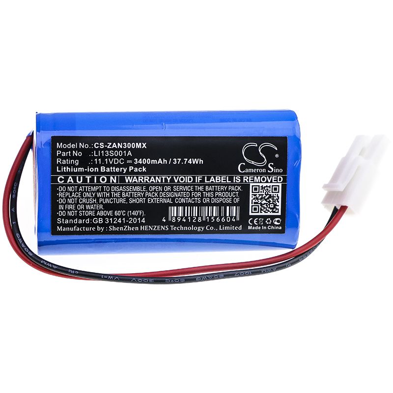 Li-ion Battery fits Zondan, Apollo N3 11.1V, 3400mAh Medical Cameron Sino Technology Limited
