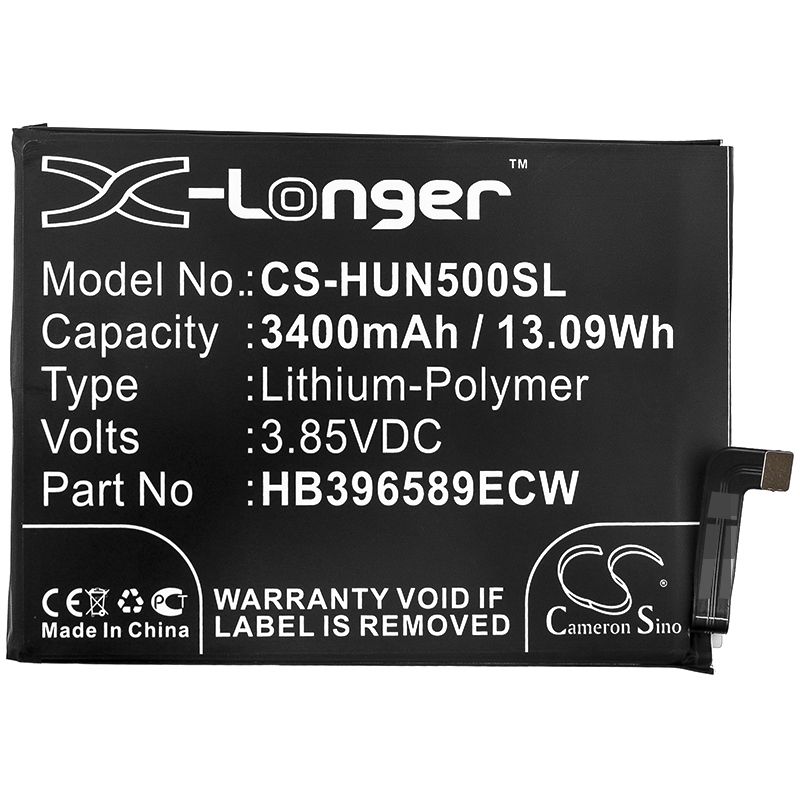 Li-Polymer Battery fits Huawei, Nova 5, Nova 5 Pro 3.85V, 3400mAh Mobile & SmartPhone Cameron Sino Technology Limited