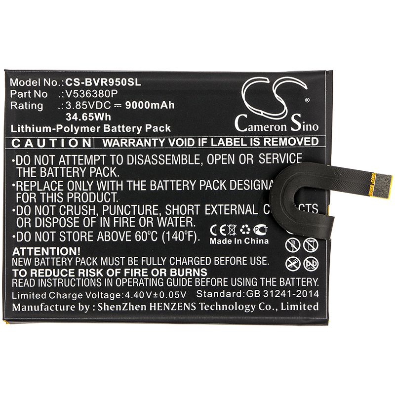 Li-Polymer Battery fits Blackview, Bv9500, Bv9500 Oro 3.85V, 9000mAh Mobile & SmartPhone Cameron Sino Technology Limited