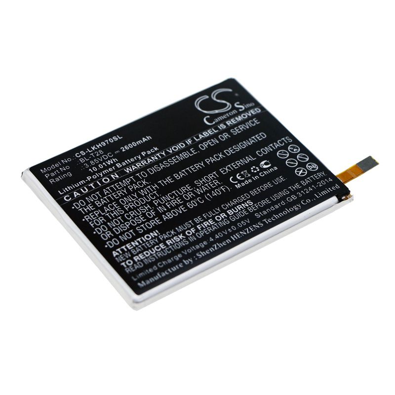 Li-Polymer Battery fits Lg, Cv5a, H970 3.85V, 2600mAh Mobile & SmartPhone Cameron Sino Technology Limited