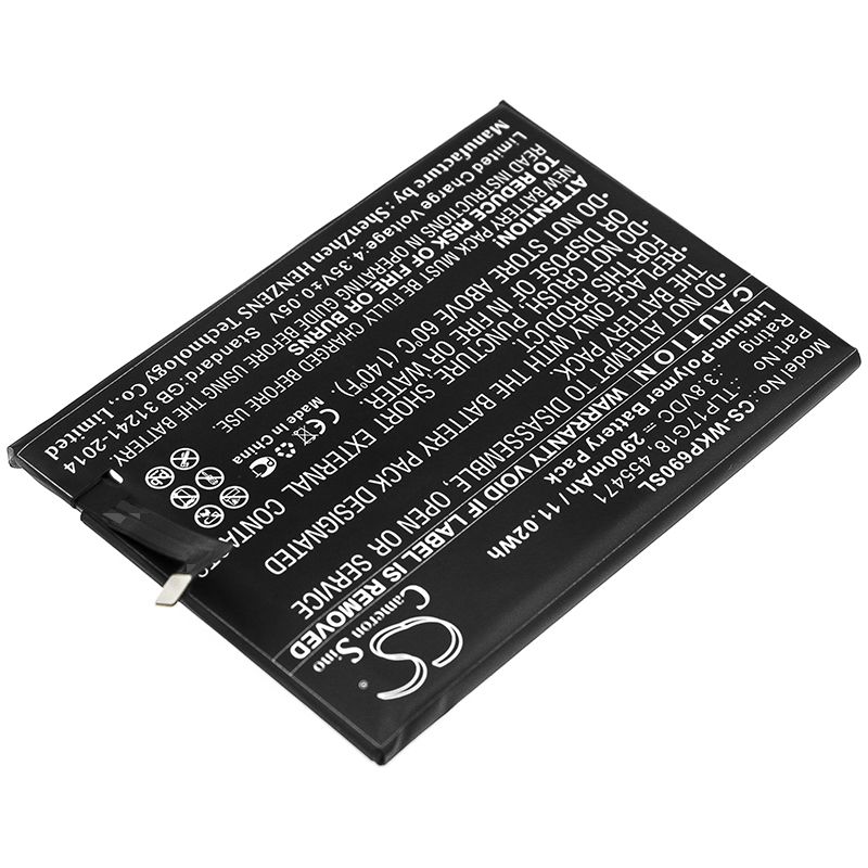 Li-Polymer Battery fits Wiko, P6901, Wim Lite 3.8V, 2900mAh Mobile & SmartPhone Cameron Sino Technology Limited