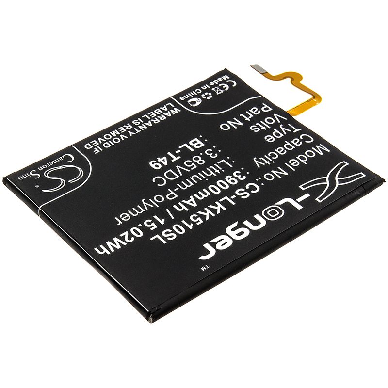 Li-Polymer Battery fits Lg, K510, K51s 3.85V, 3900mAh Mobile & SmartPhone Cameron Sino Technology Limited