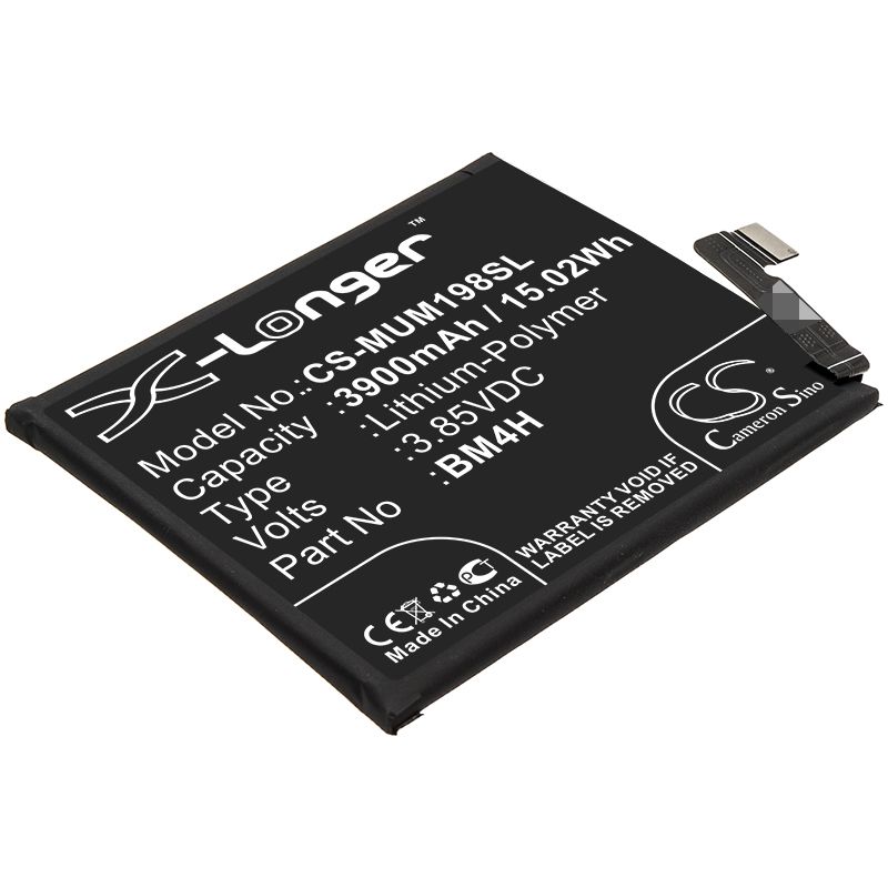 Li-Polymer Battery fits Xiaomi, 9 Pro 5g, M1908f1xe 3.85V, 3900mAh Mobile & SmartPhone Cameron Sino Technology Limited