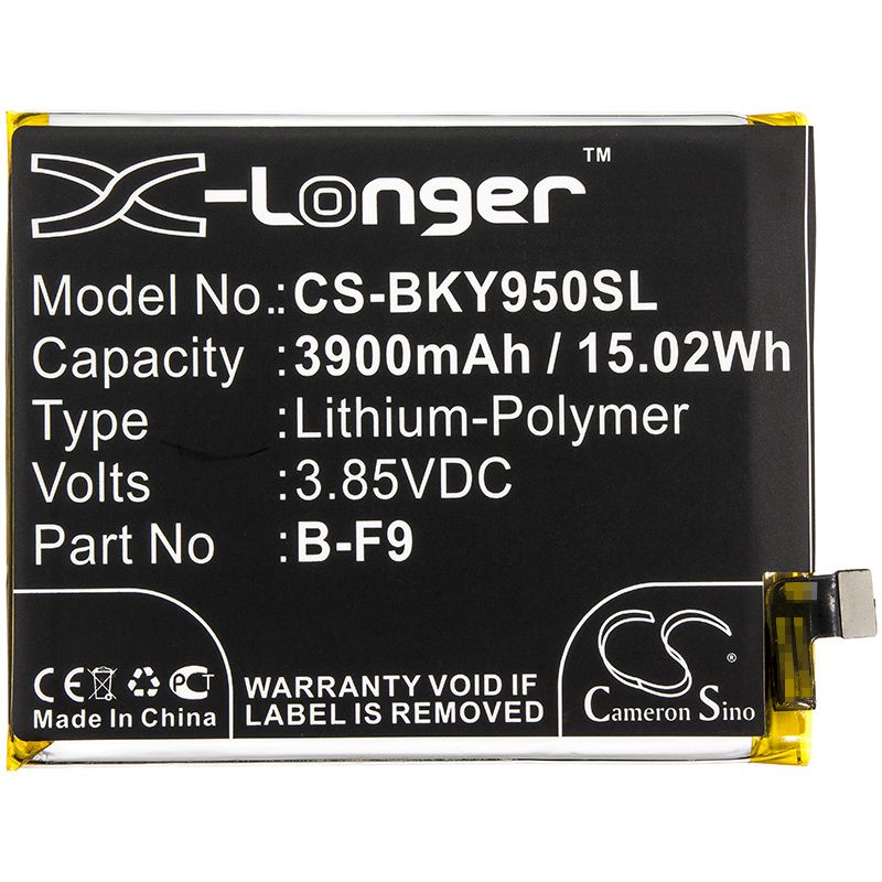 Li-Polymer Battery fits Bbk, Vivo Y95 3.85V, 3900mAh Mobile & SmartPhone Cameron Sino Technology Limited