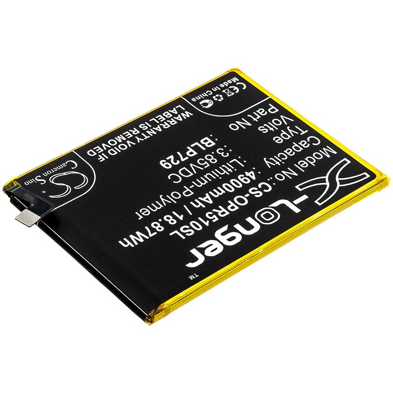 Li-Polymer Battery fits Oppo, Realme 5i 3.85V, 4900mAh Mobile & SmartPhone Cameron Sino Technology Limited