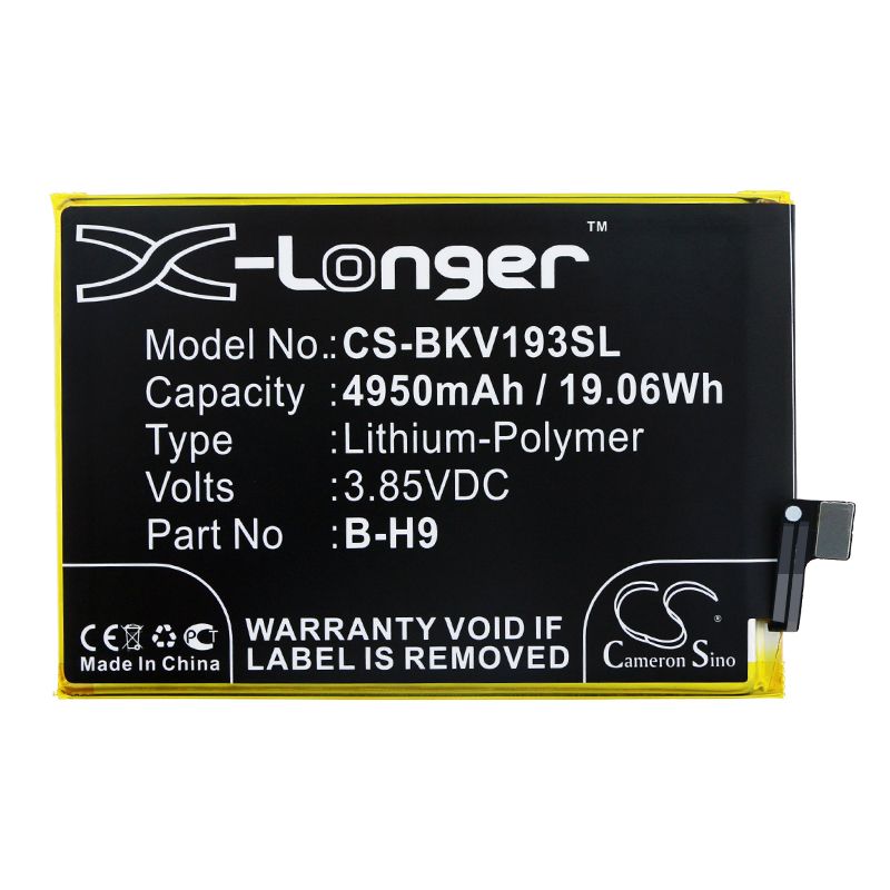 Li-Polymer Battery fits Bbk, V1934, Vivo Y19 2019 3.85V, 4950mAh Mobile & SmartPhone Cameron Sino Technology Limited