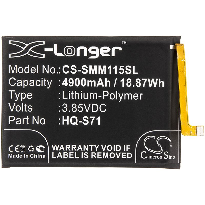 Li-Polymer Battery fits Samsung, Galaxy M11, Galaxy M11 2020 3.85V, 4900mAh Mobile & SmartPhone Cameron Sino Technology Limited