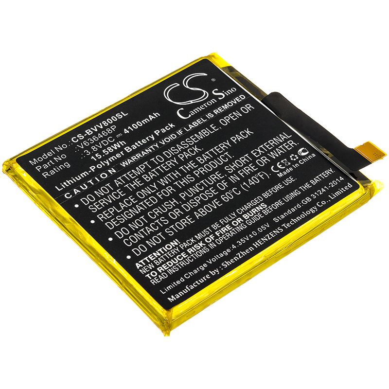 Li-Polymer Battery fits Blackview, Bv8000 3.8V, 4100mAh Mobile & SmartPhone Cameron Sino Technology Limited